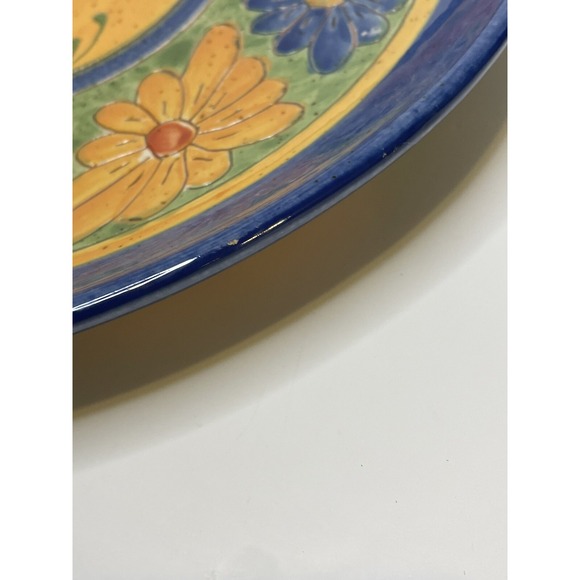 Ambiance Daisy Nanette Vacher Terracotta Clay Floral Serving Tray Plate And Bowl - Picture 3 of 12